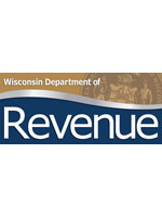 Wisconsin Department of Revenue logo with the state seal in the background